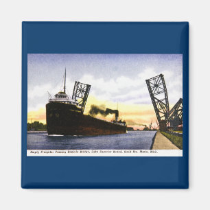 Lege vrachtwagenbrug, soo-sloten magneet