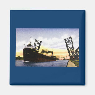 Lege vrachtwagenbrug, soo-sloten magneet