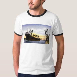 Lege vrachtwagenbrug, soo-sloten t-shirt