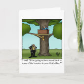 lege Wenskaart van Humor op de werkplek Kaart (Voorkant)