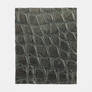 Lege zwarte alligator lederen textuur, dicht bij e fleece deken