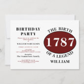 Legend Birthday Party Invitation Kaart (Voorkant)