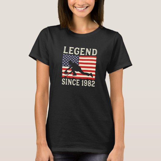 Legend Curling Player Since 1982 Curling Curling P T-shirt (Voorkant)