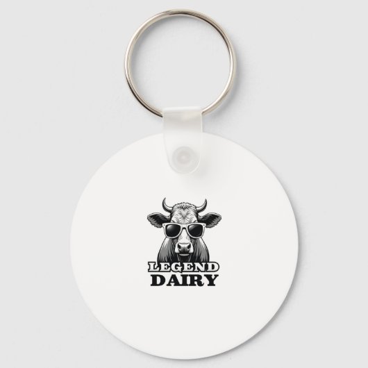 Legend Dairy Funny Farmer Cow Farmer Pun Graphic T Sleutelhanger (Voorkant)