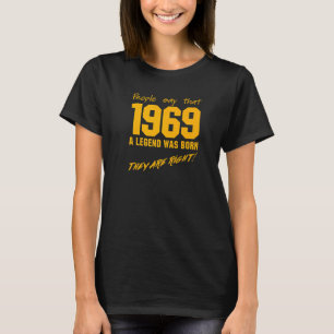 Legend Geboren in 1969 feestdag T-shirt