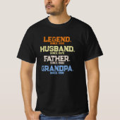 Legend Husband Dad GRANDPA Gepersonaliseerd T-shirt (Voorkant)