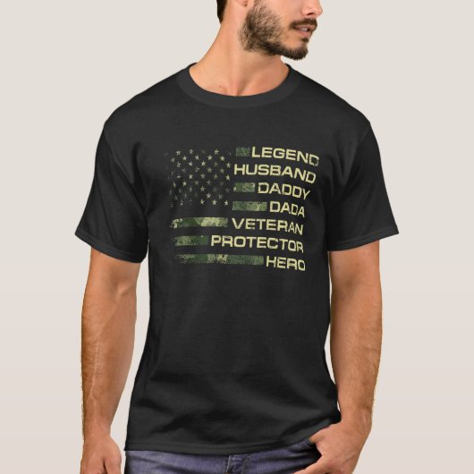 Legend Husband Daddy Dada Veteran Protector Hero F T-shirt (Voorkant)
