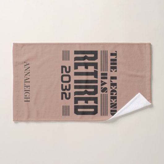 Legend is gestopt met gepersonaliseerd boss pensio handdoek (Handdoek)