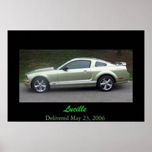 Legend Limoen Mustang GTA 2006 Poster (Voorkant)