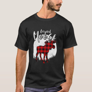 Legend Moose Red Pset Buffalo Matching Family Paj T-shirt