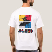 Legend Retro  Grafisch Ontwerp Strijder Kleur T-shirt (Achterkant)