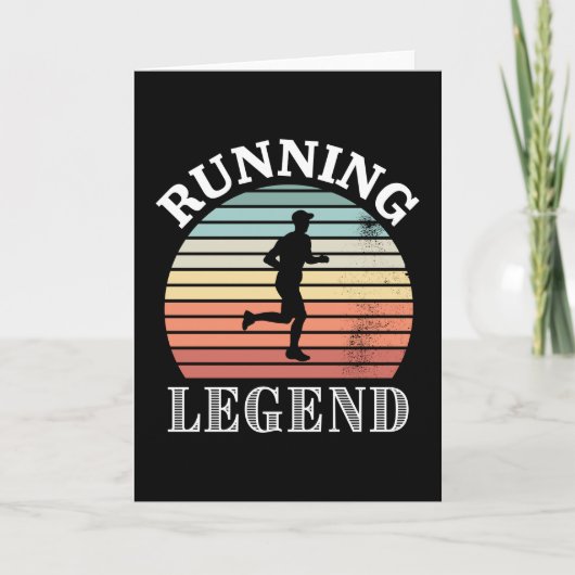 Legend Running Grappig Hardlopen Renner Cadeau Kaart (Voorkant)