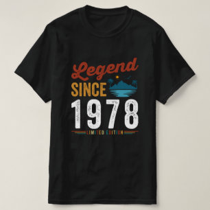 Legend Since 1978 Birthday Retro Vintage T-shirt