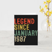Legend Since January 1987 &#; th Birthday &#; Yea Kaart (Gele Bloem)