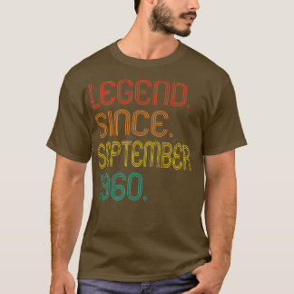 Legend Since September 1960 62 Years Old Gifts 62n T-shirt