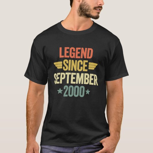 Legend Since September 2000 T-shirt (Voorkant)
