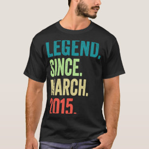 Legend sinds maart 2015 Boy Girl 8 jaar oud 8th B T-shirt