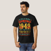 Legend uit 1949, Legend 1949 Bday Gift T-shirt (Voorkant volledig)
