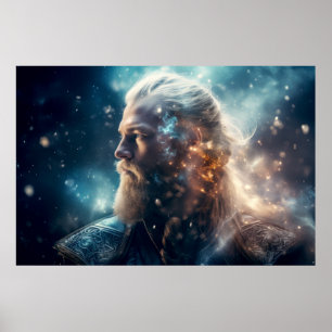 Legend Warrior Fantastische Kosmische Magisch Poster