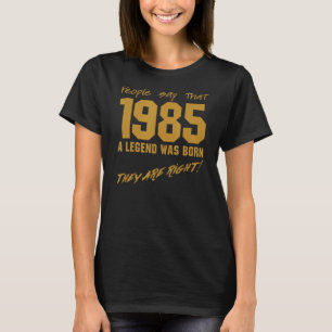 Legend werd geboren in 1985 herdenking van de geb t-shirt