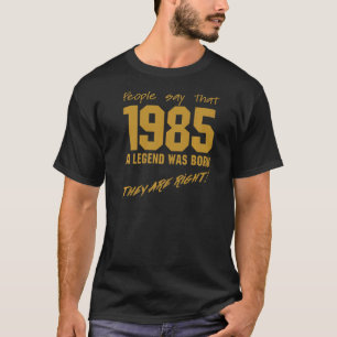 Legend werd geboren in 1985 herdenking van de geb t-shirt