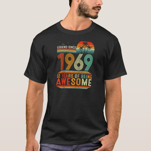 Legenda sinds 1969 53 jaar Geweldige 53e B T-shirt (Voorkant)