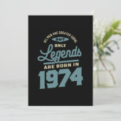 Legenda sinds 1974: Birthday Gift Bedankkaart (Staand voorkant)