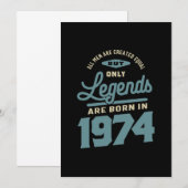 Legenda sinds 1974: Birthday Gift Bedankkaart (Voorkant / Achterkant)