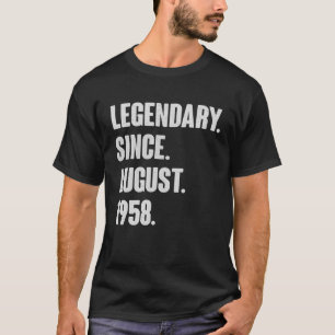 Legenda sinds augustus 1958 : geboortedag voor 63 t-shirt