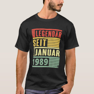 Legenda sinds januari 1989 32e verjaardag t-shirt