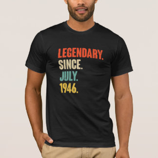 Legenda sinds juli 1946 76 jaar 76e geboorte t-shirt
