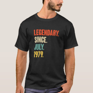 Legenda sinds juli 1979 43 jaar oud en 43e geboort t-shirt