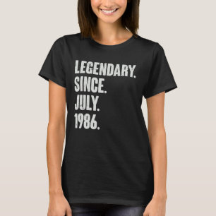 Legenda sinds juli 1986 36 jaar oud 36e geboorte t-shirt