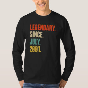 Legenda sinds juli 2001 21 jaar oud 21 jaar oud t-shirt
