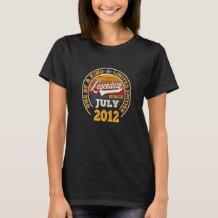 Legenda sinds juli 2012 10e verjaardag 10 jaar t-shirt