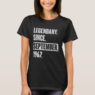 Legenda sinds september 1967 55 jaar oud 55e jaar  t-shirt