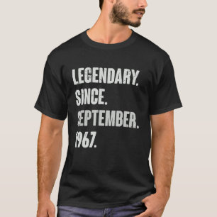 Legenda sinds september 1967 55 jaar oud 55e jaar  t-shirt