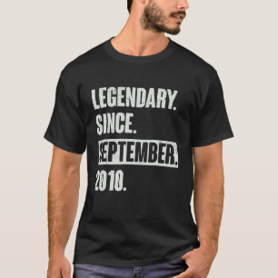 Legenda sinds september 2010 12 jaar oud 12e jaar t-shirt