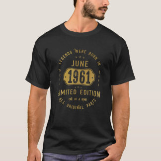 Legenda werd geboren in juni 1961. Klassieke 60e v T-shirt