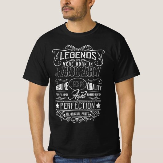 Legenda werd in januari 1932 geboren, alle origine t-shirt (Voorkant)