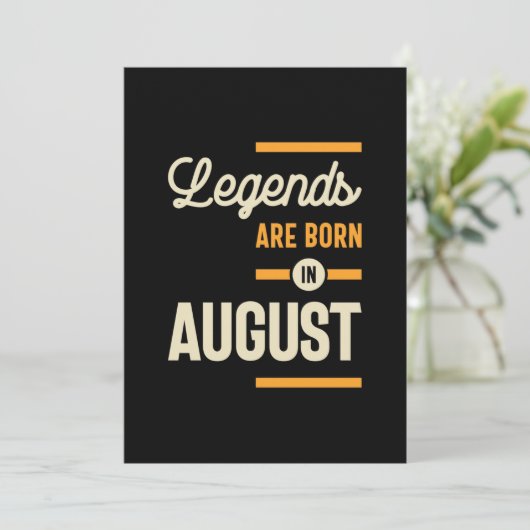 Legenda wordt geboren in augustus - augustus 2010 bedankkaart (Staand voorkant)