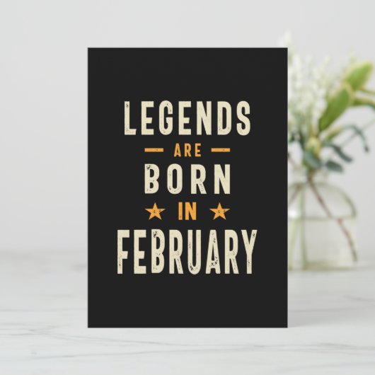 Legenda wordt geboren in februari - februari 2009 bedankkaart (Staand voorkant)