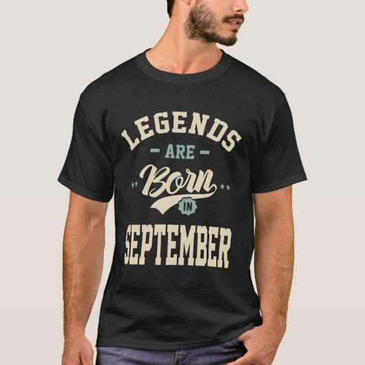 Legenda wordt geboren in september - september 200 t-shirt (Voorkant)