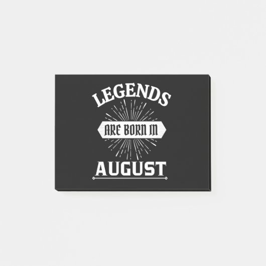 Legenda wordt in augustus geboren post-it® notes (Voorkant)