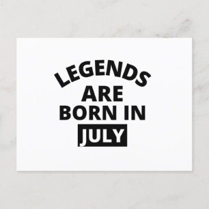 Legenda zijn in juli geboren briefkaart