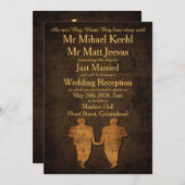 Légendaire Amour Gay Mariage Réception Invitation (Devant / Derrière)