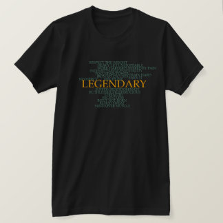 Legendaire Gym Motivatie Woordwolk Workout T-shirt