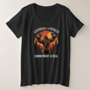 Legendaire Kracht Toewijding Is Echt   Gymleven Grote Maat T-shirt