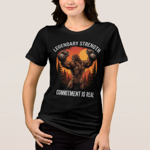 Legendaire Kracht Toewijding Is Echt Gymleven Tri-Blend Shirt