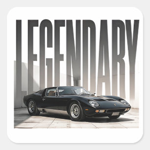 Legendaire Luxe Prestatie Grafisch Vierkante Sticker